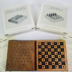 Pier 1 imports Chinese Checkers & Checkers Mini Travel Board Games